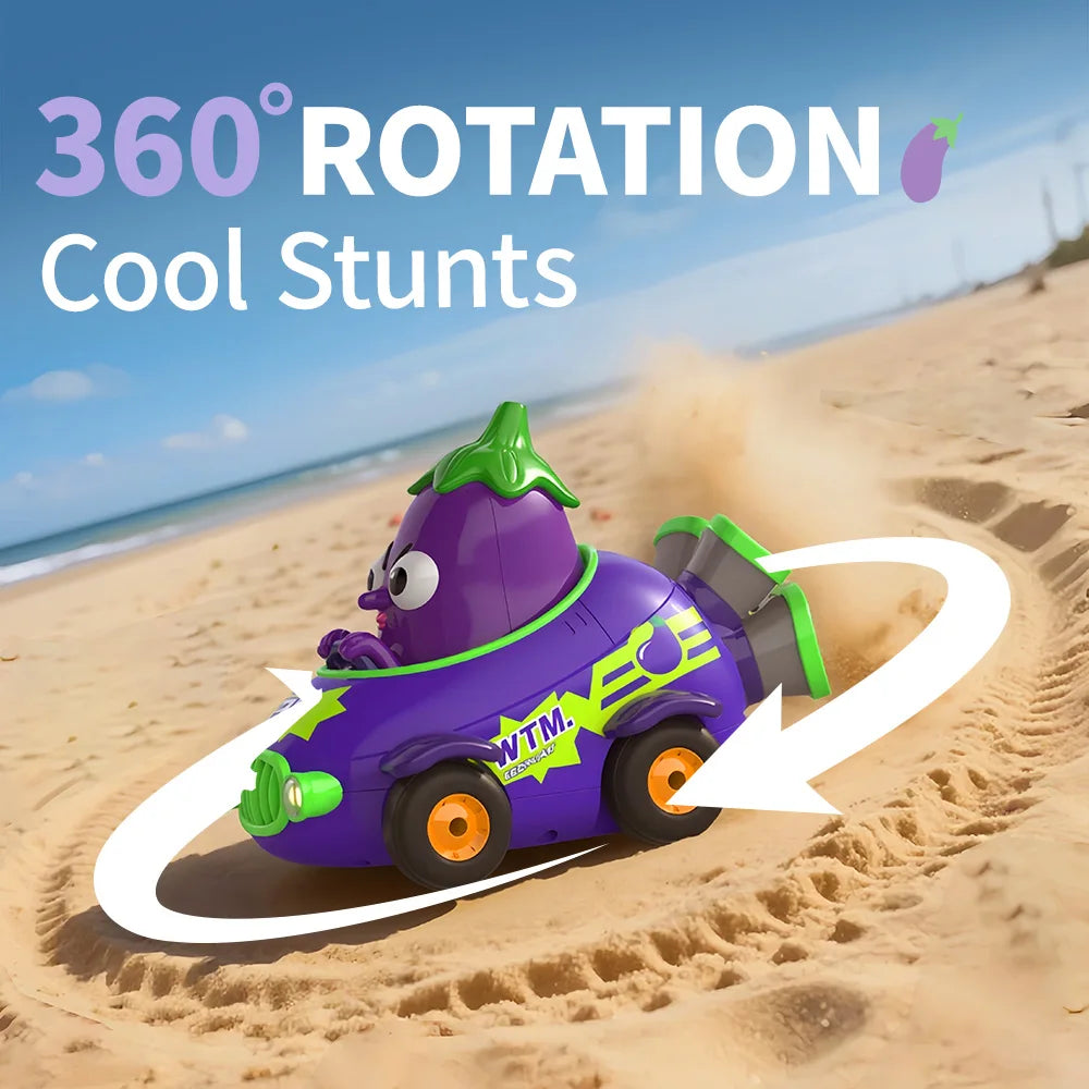 Y03 Mini Eggplant RC Car, 2.4GHz Cartoon Remote Control Toy - Product View 5