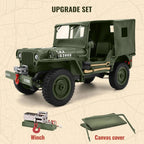 1:10 RC Military Truck 1941 Willys Off-Road Rock Crawler C8815 - Product View 3