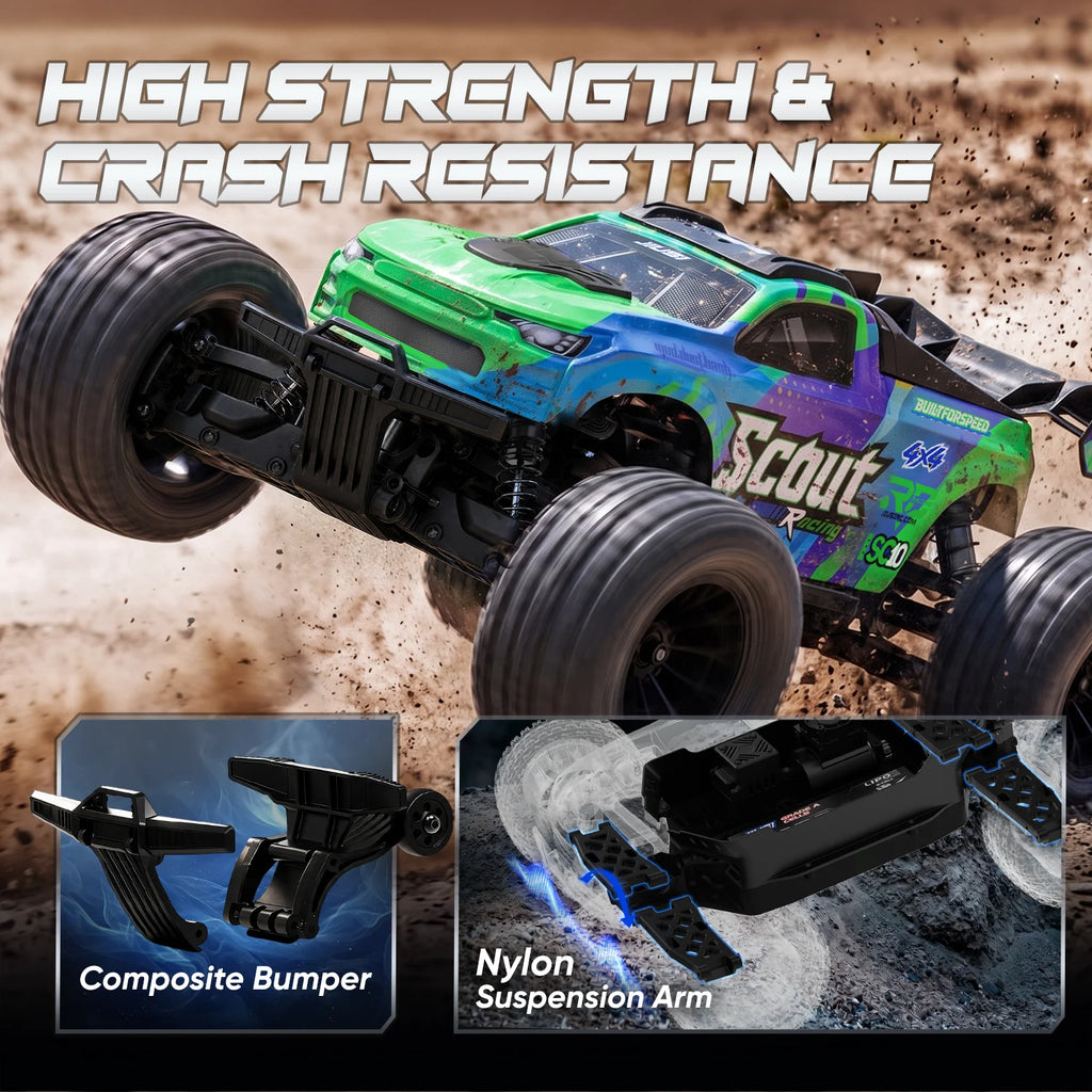 JIUSI SC10 1:10 4WD RC Monster Truck, Off-Road Remote Control Car - Product View 3