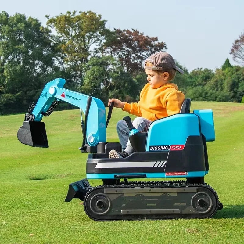 12V Ride-On Excavator Car for Kids, Remote Control Digging Toy - Product View 2