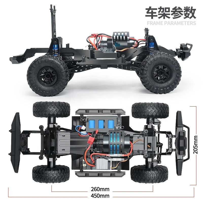 HB ZP1005 1:36 4WD RC Rock Crawler, Off-Road Remote Control Car - Product View 6