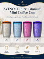 AVINOTI 230ml Pure Titanium Mini Coffee Cup – Lightweight Travel Drinkware