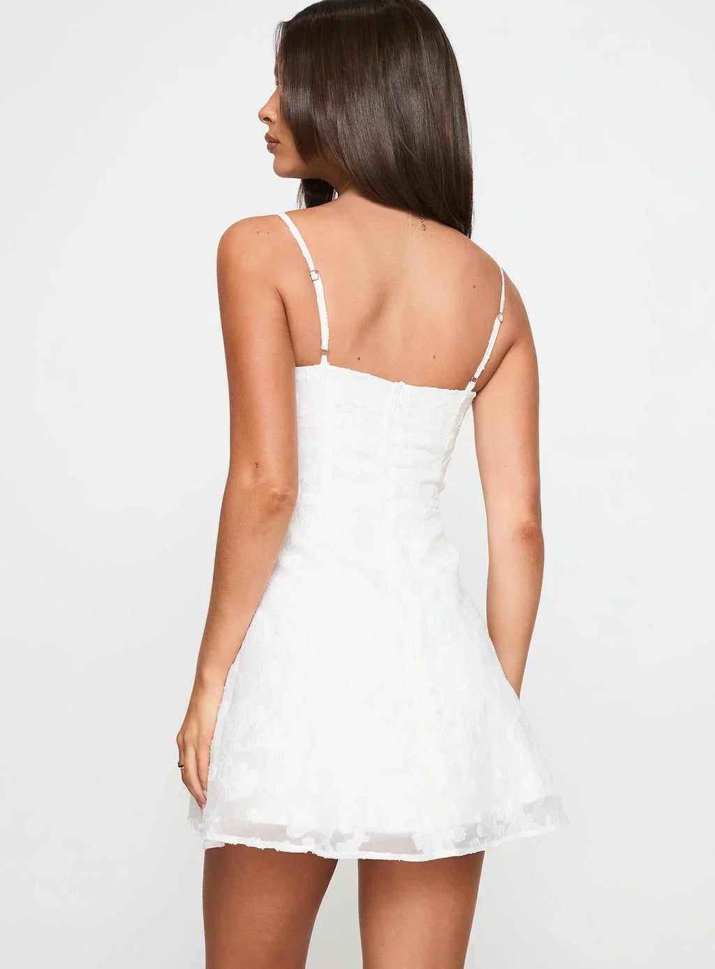 New Chapters Broderie Mini Dress in White