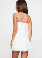 New Chapters Broderie Mini Dress in White