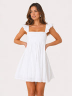 Sunlit Drift Mini Dress White
