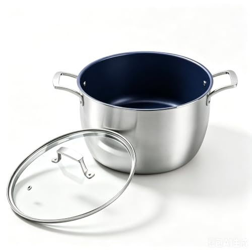 AVINOTI Titanium Stock Pot with Lid – Lightweight Everyday Cooking Pot
