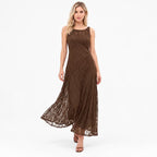 AVINO Cocoa Column Asymmetry Midi Dress - image 01