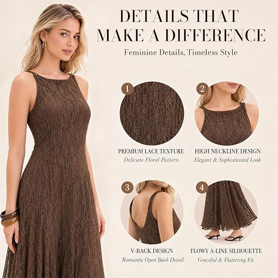 AVINO Cocoa Column Asymmetry Midi Dress - image 05