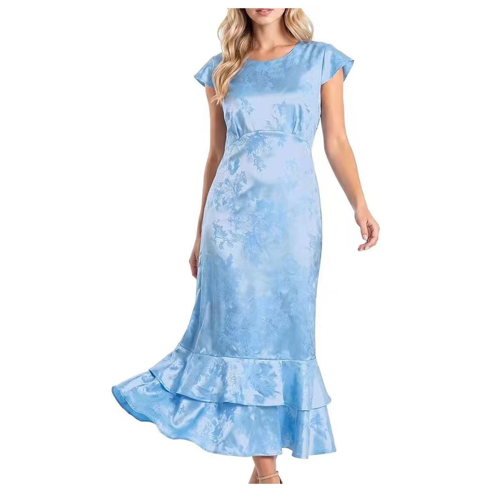 AVINO Maxi Dress Azure Garden Floral