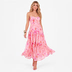 AVINO Sunset Petal Strapless Maxi Dress - image 01