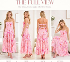 AVINO Sunset Petal Strapless Maxi Dress - image 07