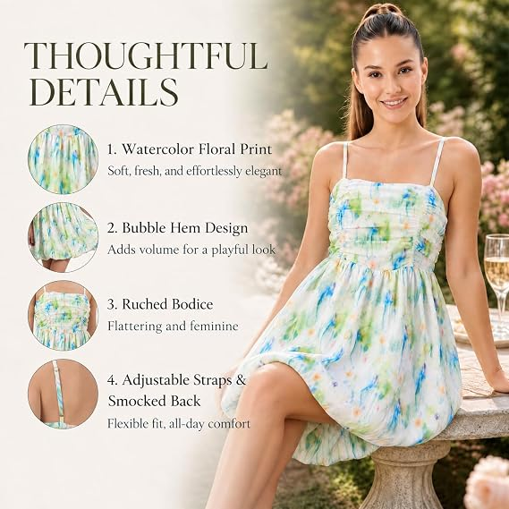 AVINO Verdant Bubble-Hem Mini Dress - image 05