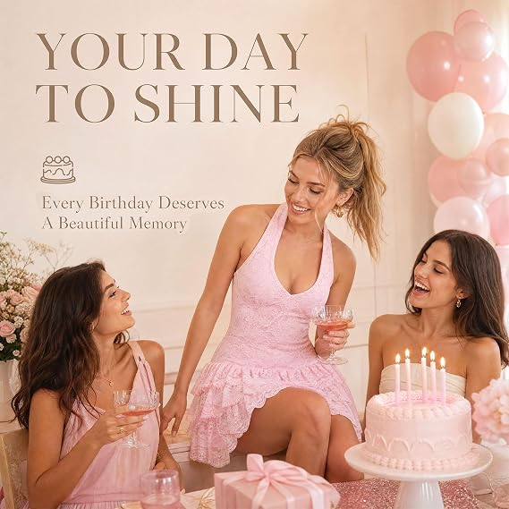 AVINO Blush Ruffle Lace Halter Mini Dress - image 03