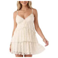 AVINO Sandstone Lace Babydoll Mini Dress - Beige - image 01