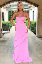 Anais Tiered Ruffle Maxi Dress - Pink