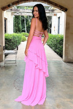 Anais Tiered Ruffle Maxi Dress - Pink
